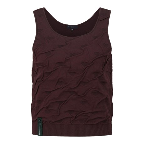 여성 하트 링클 니트 베스트