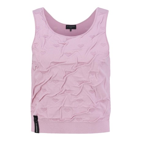 여성 하트 링클 니트 베스트