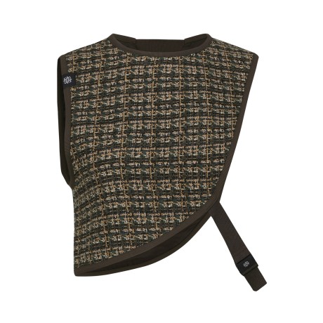 여성 언밸런스 트위드 스트랩 탑