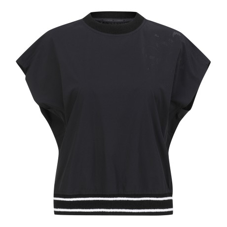 여성 타공 별 심볼 슬리브리스 탑