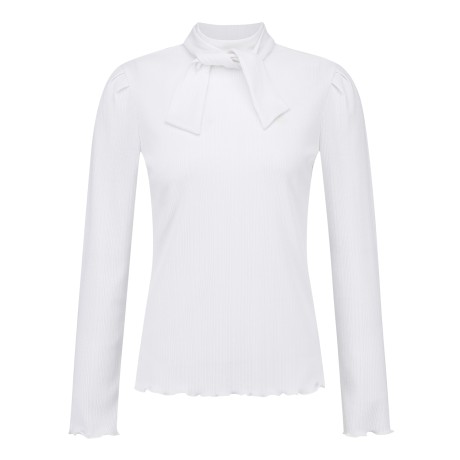 여성 스트랩 레이어 프릴 헴 티셔츠