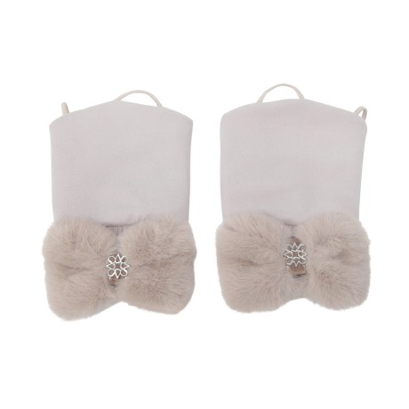 여성 별 심볼 퍼 기모 양손 손 가리개