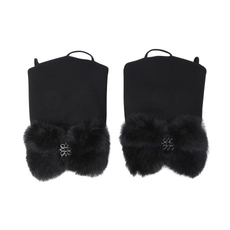 여성 별 심볼 퍼 기모 양손 손 가리개