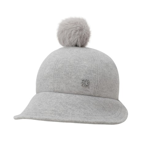 여성 탈착 폼폼 퍼 이어워머 버킷햇