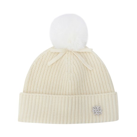 여성 탈착 폼폼 별 심볼 비니