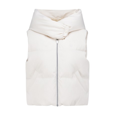 여성 별 심볼 후드 패딩 베스트