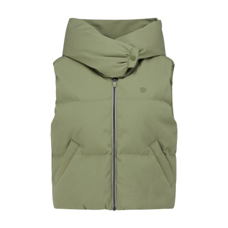 여성 별 심볼 후드 패딩 베스트