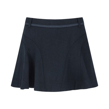 여성 별 심볼 절개 라인 플레어 큐롯 스커트