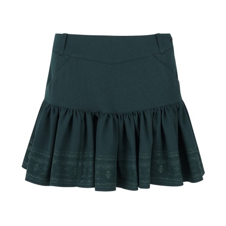 여성 STA 프린트 미니 티어드 큐롯 스커트