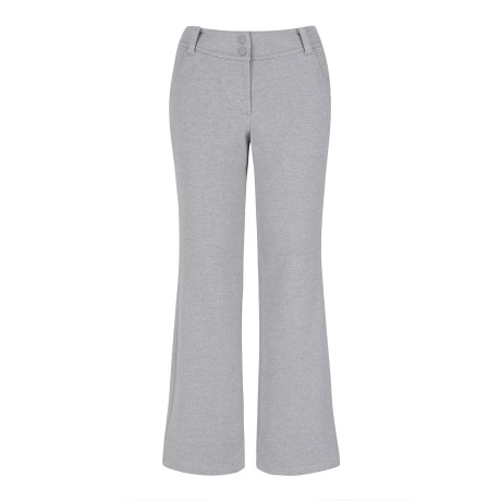 여성 백 밴딩 소프트 부츠컷 팬츠