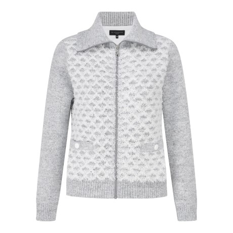 여성 프린지 패턴 구스 다운 믹스 방풍 집업 가디건