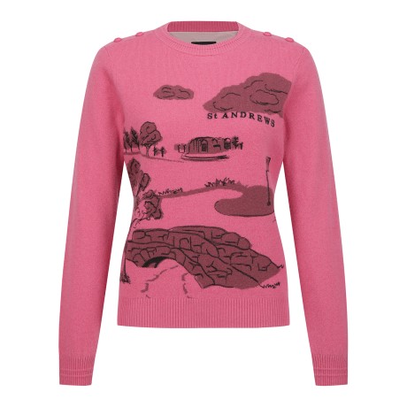 여성 스케치 자수 리벳 포인트 방풍 니트