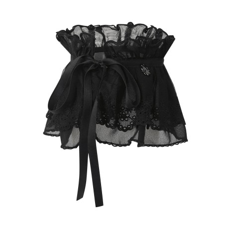 여성 펀칭 레이어 넥칼라