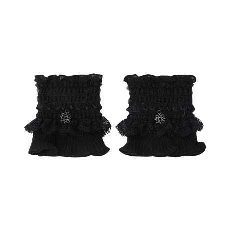 여성 플리츠 블록 레이스 커프스