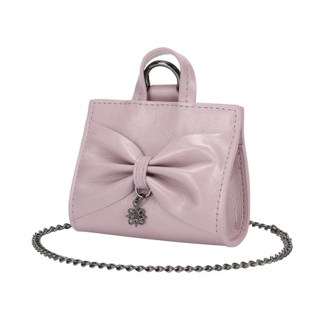 여성 리본 레더 볼파우치