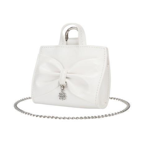 여성 리본 레더 볼파우치