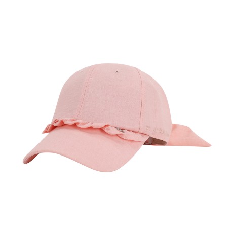 여성 프릴 라인 리본 탈착 볼캡