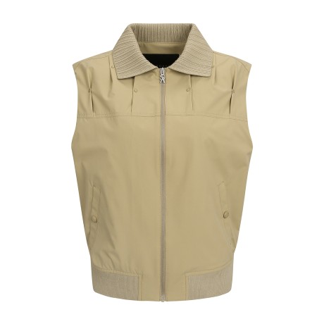 여성 니트 칼라 리벳 집업 베스트