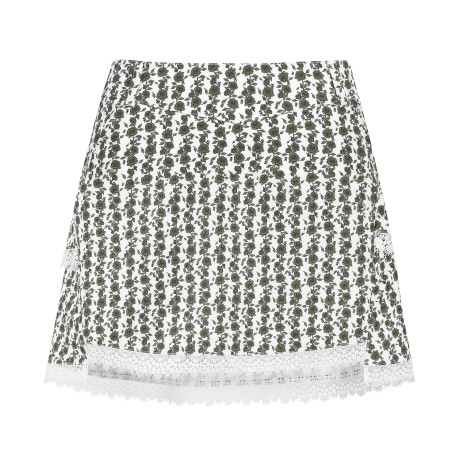 여성 별 심볼 레이스 티어드 큐롯 스커트