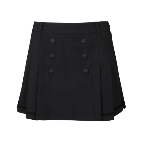 여성 더블 버튼 플리츠 큐롯 스커트