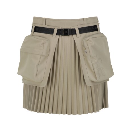 여성 포켓 벨티드 플리츠 큐롯 스커트