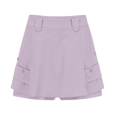 여성 배색 스티치 라인 큐롯 스커트