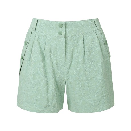 여성 플로럴 자카드 쇼츠