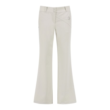 여성 버클 탭 부츠컷 팬츠