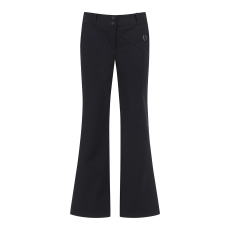 여성 버클 탭 부츠컷 팬츠