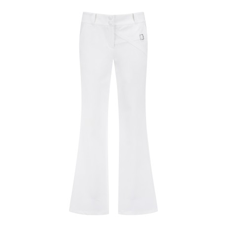 여성 버클 탭 부츠컷 팬츠