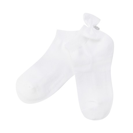 여성 백 리본 글리터 라인 단목 양말