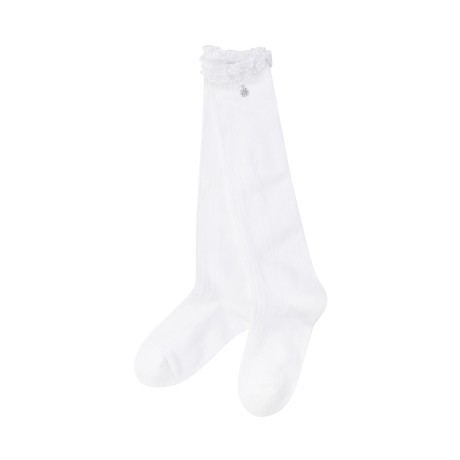 여성 레이스 라인 니삭스