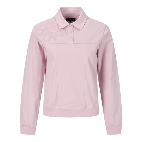 여성 별 심볼 칼라 핀턱 긴팔 티셔츠