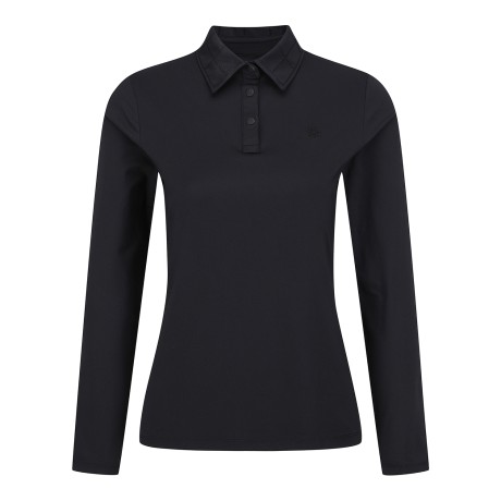 여성 스티치 칼라 긴팔 티셔츠