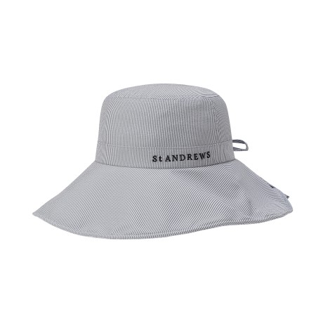 여성 스트라이프 로고 스트랩 보닛햇