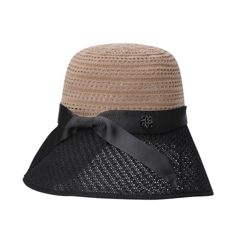 여성 리본 테이핑 투톤 지사 햇