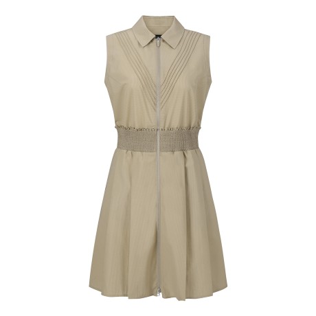 여성 패널 라인 슬리브리스 원피스