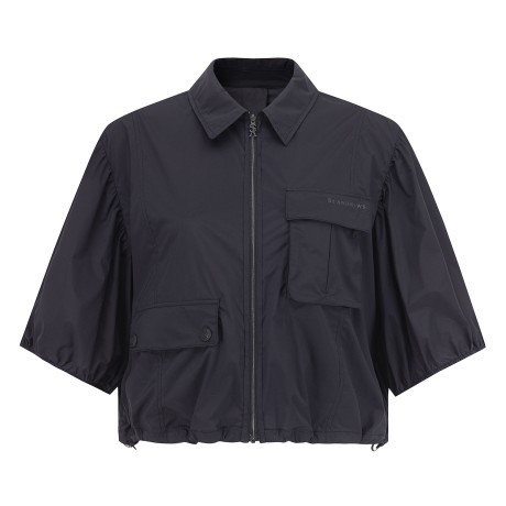 여성 플랩 포켓 스트링 집업 점퍼