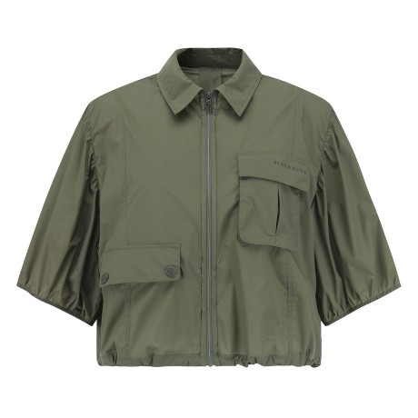 여성 플랩 포켓 스트링 집업 점퍼