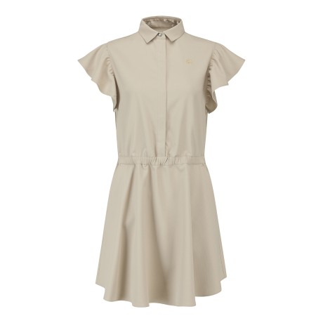 여성 플라운스 커프스 밴딩 원피스