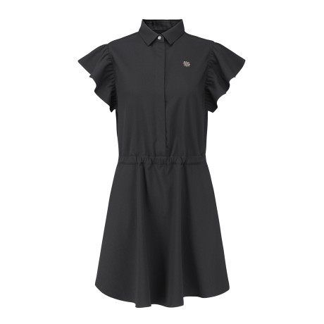 여성 플라운스 커프스 밴딩 원피스