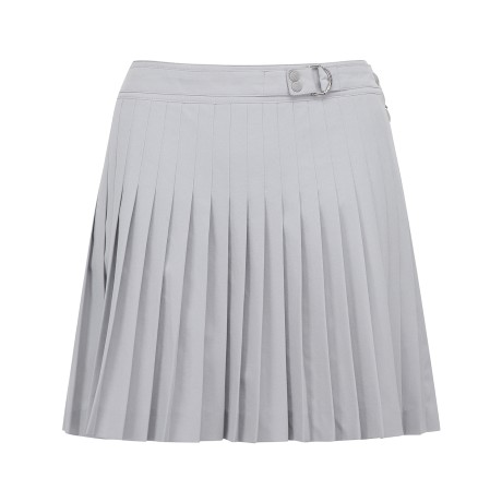 여성 버클 스트랩 플리츠 큐롯 스커트
