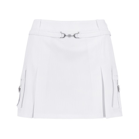 여성 카고 시어서커 인버티드 큐롯 스커트