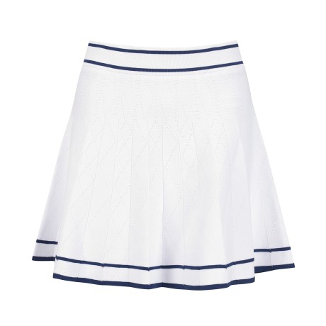 여성 아가일 플레어 니트 큐롯 스커트