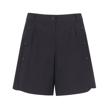 여성 버튼 패널 라운드 쇼츠