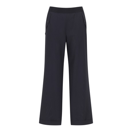 여성 별 심볼 시어서커 밴딩 롤업 팬츠