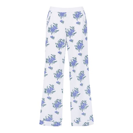 여성 별 심볼 시어서커 밴딩 롤업 팬츠