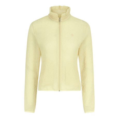 여성 링클 엠보 넥 스트랩 집업 티셔츠