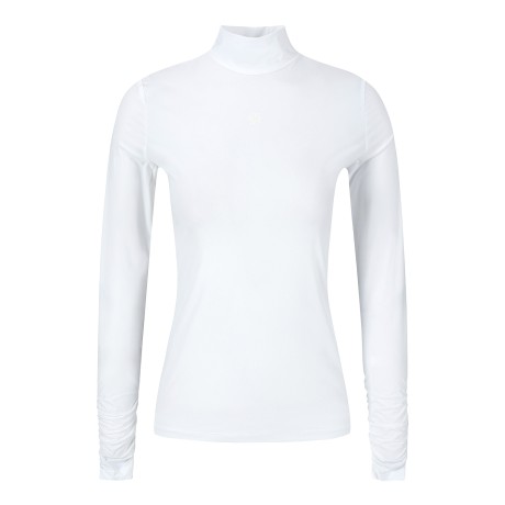 여성 셔링 커프스 모크넥 냉감 긴팔이너티셔츠