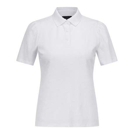 여성 부클 로고 칼라 반팔 티셔츠